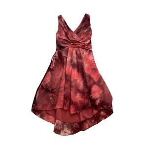 1990s VTG Connected Burgundy Dyed Metallic Textured Tank Dress Size 4 Petite